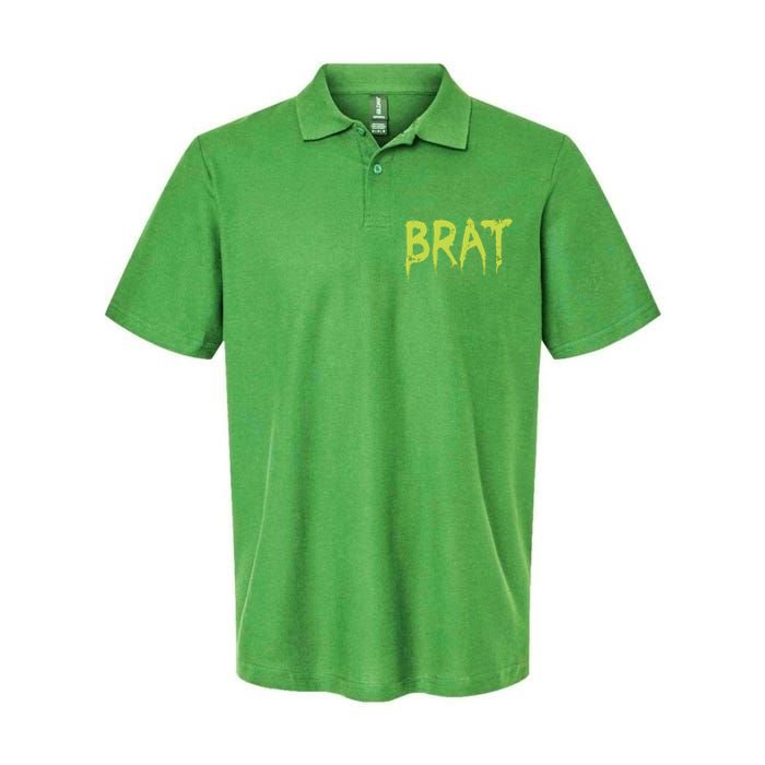 Brat Grunge Distressed Softstyle Adult Sport Polo