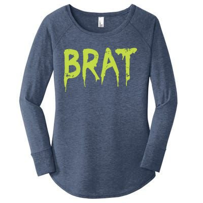 Brat Grunge Distressed Women's Perfect Tri Tunic Long Sleeve Shirt