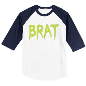 Brat Grunge Distressed Baseball Sleeve Shirt