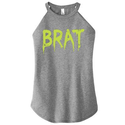 Brat Grunge Distressed Women’s Perfect Tri Rocker Tank