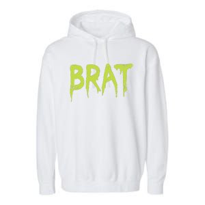 Brat Grunge Distressed Garment-Dyed Fleece Hoodie