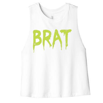 Brat Grunge Distressed Women's Racerback Cropped Tank