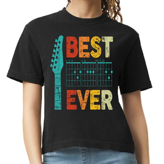 best guitar dad ever chords best dad guitar Comfort Colors Boxy T-Shirt