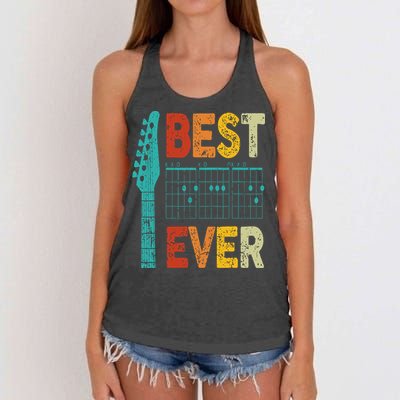best guitar dad ever chords best dad guitar Women's Knotted Racerback Tank