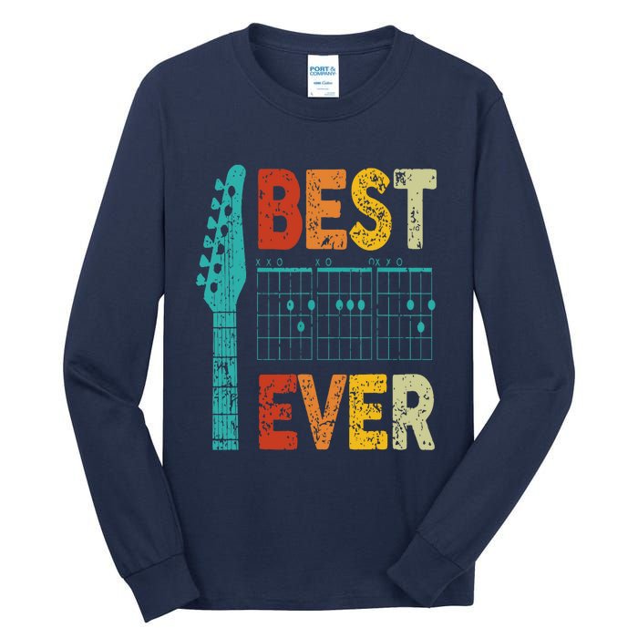 best guitar dad ever chords best dad guitar Tall Long Sleeve T-Shirt