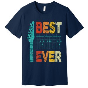 best guitar dad ever chords best dad guitar Premium T-Shirt