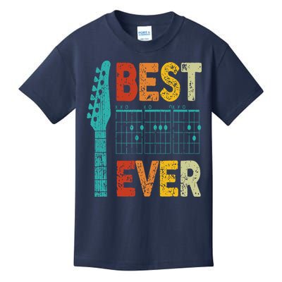 best guitar dad ever chords best dad guitar Kids T-Shirt
