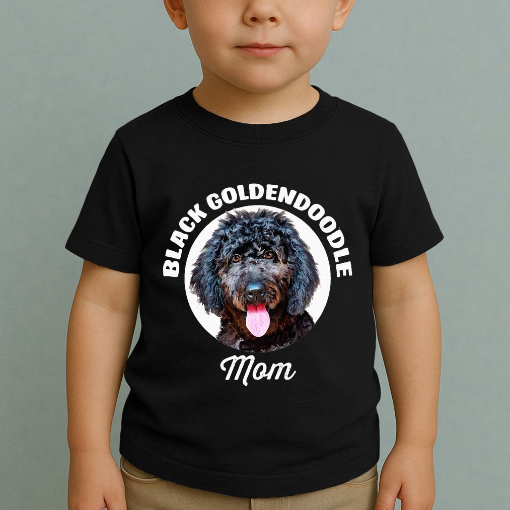 Black Goldendoodle Dog Mom Toddler T-Shirt