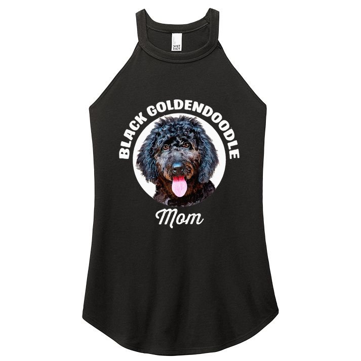 Black Goldendoodle Dog Mom Women's Perfect Tri Rocker Tank