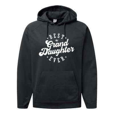 Best Granddaughter Ever Happy Mothers Day Gift Performance Fleece Hoodie