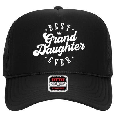 Best Granddaughter Ever Happy Mothers Day Gift High Crown Mesh Back Trucker Hat