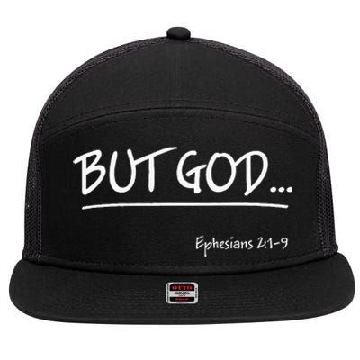 But God Ephesians 2 Christian Jesus Christ Believer 7 Panel Mesh Trucker Snapback Hat