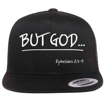 But God Ephesians 2 Christian Jesus Christ Believer Flat Bill Trucker Hat