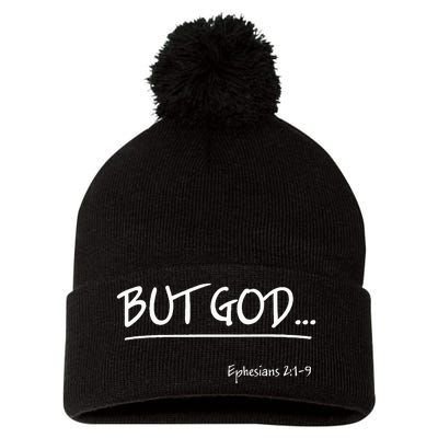 But God Ephesians 2 Christian Jesus Christ Believer Pom Pom 12in Knit Beanie