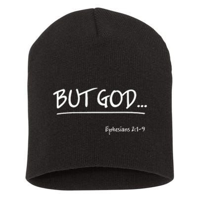 But God Ephesians 2 Christian Jesus Christ Believer Short Acrylic Beanie