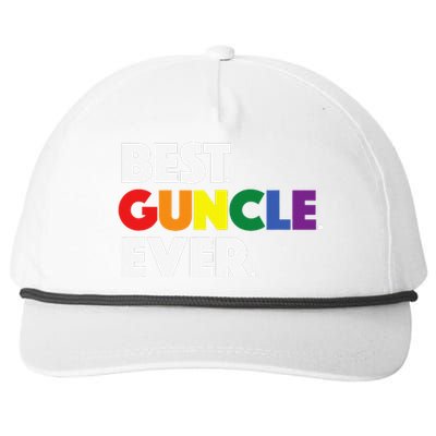 Best Guncle Ever Gift & New Baby Announcement for Gay Uncle Snapback Five-Panel Rope Hat