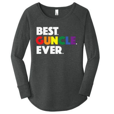 Best Guncle Ever Gift & New Baby Announcement for Gay Uncle Women's Perfect Tri Tunic Long Sleeve Shirt