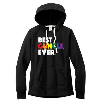 Best Guncle Ever Gift & New Baby Announcement for Gay Uncle Women's Fleece Hoodie