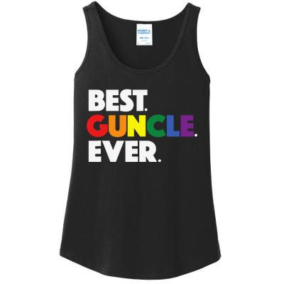 Best Guncle Ever Gift & New Baby Announcement for Gay Uncle Ladies Essential Tank