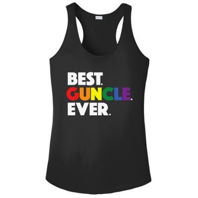 Best Guncle Ever Gift & New Baby Announcement for Gay Uncle Ladies PosiCharge Competitor Racerback Tank