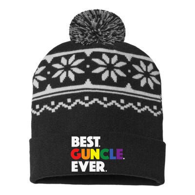 Best Guncle Ever Gift & New Baby Announcement for Gay Uncle USA-Made Snowflake Beanie