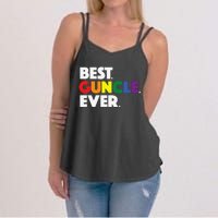 Best Guncle Ever Gift & New Baby Announcement for Gay Uncle Women's Strappy Tank