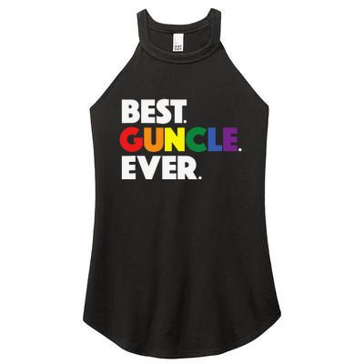 Best Guncle Ever Gift & New Baby Announcement for Gay Uncle Women's Perfect Tri Rocker Tank