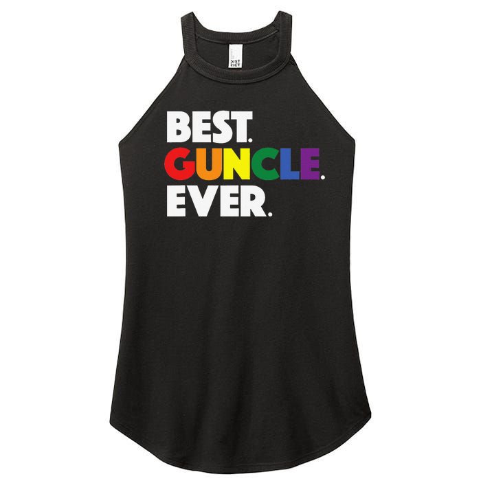 Best Guncle Ever Gift & New Baby Announcement for Gay Uncle Women's Perfect Tri Rocker Tank