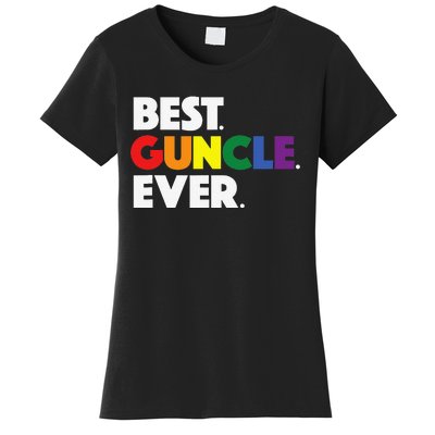 Best Guncle Ever Gift & New Baby Announcement for Gay Uncle Women's T-Shirt