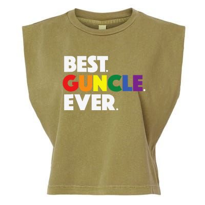 Best Guncle Ever Gift & New Baby Announcement for Gay Uncle Garment-Dyed Women's Muscle Tee