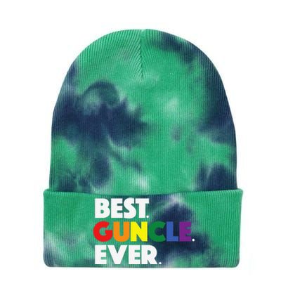 Best Guncle Ever Gift & New Baby Announcement for Gay Uncle Tie Dye 12in Knit Beanie