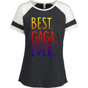 Best Gaga Ever Gift Enza Ladies Jersey Colorblock Tee