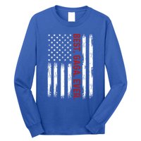 Best Gaga Ever Vintage American Flag 4th Of July Gaga Gift Long Sleeve Shirt