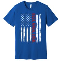 Best Gaga Ever Vintage American Flag 4th Of July Gaga Gift Premium T-Shirt