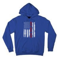 Best Gaga Ever Vintage American Flag 4th Of July Gaga Gift Tall Hoodie