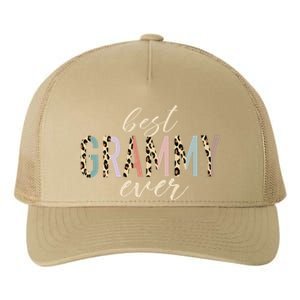 Best Grammy Ever Gifts Leopard Print Mothers Day Yupoong Adult 5-Panel Trucker Hat