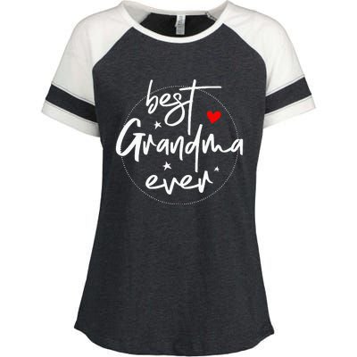 Best Grandma Ever Grandma Enza Ladies Jersey Colorblock Tee