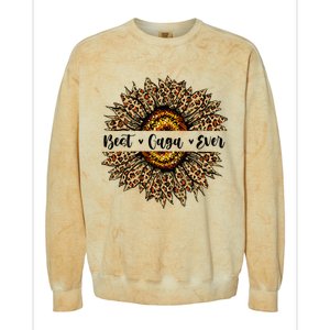 Best Gaga Ever Sunflower Gaga Mothers Day Gifts Colorblast Crewneck Sweatshirt