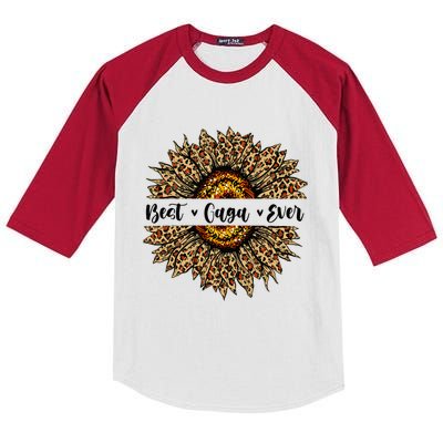 Best Gaga Ever Sunflower Gaga Mothers Day Gifts Kids Colorblock Raglan Jersey