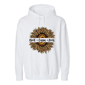 Best Gaga Ever Sunflower Gaga Mothers Day Gifts Garment-Dyed Fleece Hoodie