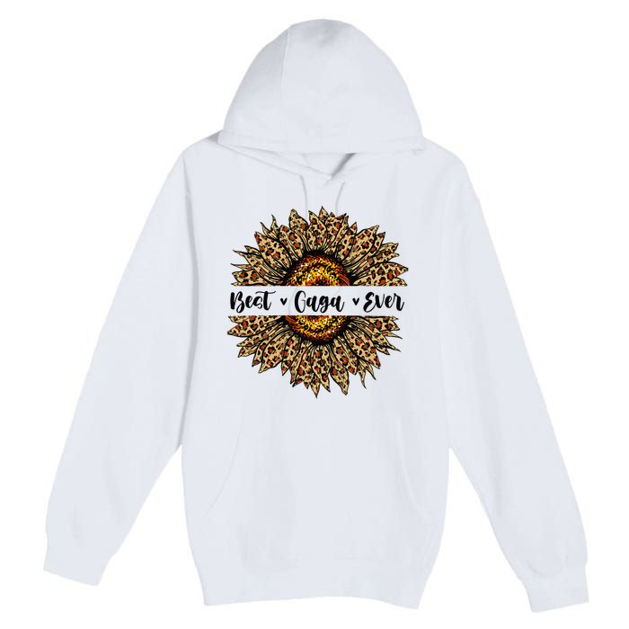 Best Gaga Ever Sunflower Gaga Mothers Day Gifts Premium Pullover Hoodie