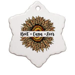 Best Gaga Ever Sunflower Gaga Mothers Day Gifts Ceramic Star Ornament