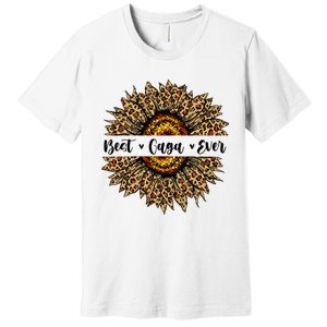 Best Gaga Ever Sunflower Gaga Mothers Day Gifts Premium T-Shirt