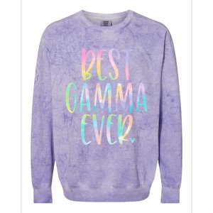 Best Gamma Ever Funny Gift Mother's Day Tie Dye Gift Colorblast Crewneck Sweatshirt