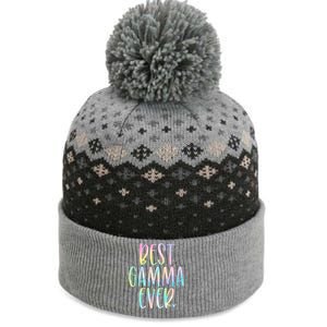 Best Gamma Ever Funny Gift Mother's Day Tie Dye Gift The Baniff Cuffed Pom Beanie