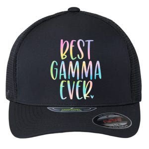 Best Gamma Ever Funny Gift Mother's Day Tie Dye Gift Flexfit Unipanel Trucker Cap