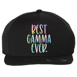 Best Gamma Ever Funny Gift Mother's Day Tie Dye Gift Wool Snapback Cap