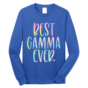 Best Gamma Ever Funny Gift Mother's Day Tie Dye Gift Long Sleeve Shirt