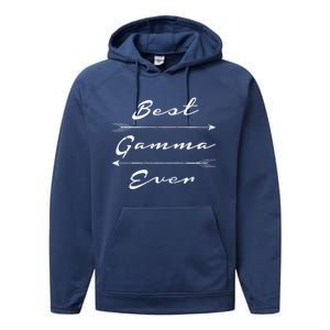 Best Gamma Ever Gift Performance Fleece Hoodie