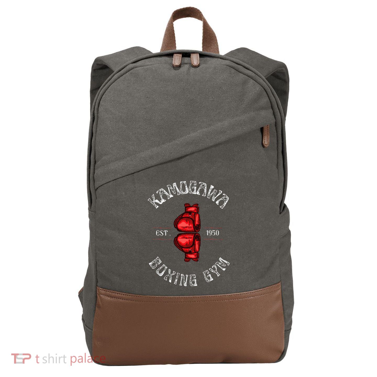 Boxing Gym Est 1950 Cotton Canvas Backpack